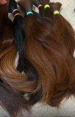 RAW FILIPINO COLORED HAIR - BROWN TONES.